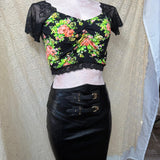24HRS Floral Lace Y2K Crop Top