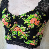 24HRS Floral Lace Y2K Crop Top