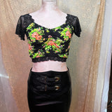 24HRS Floral Lace Y2K Crop Top