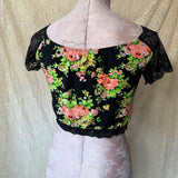 24HRS Floral Lace Y2K Crop Top