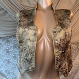 Vintage 70s Hobby Horse Golden Hour Brocade Vest