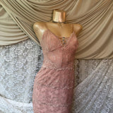 GUESS Blush Pink Lace Bodycon Dress