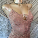 GUESS Blush Pink Lace Bodycon Dress