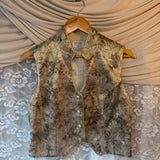 Vintage 70s Hobby Horse Golden Hour Brocade Vest