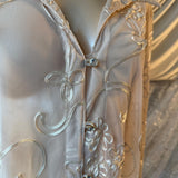 DressBarn Woman Collection Embroidered Sheer Mesh Blouse