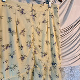 Iris Butter Yellow Floral Ruffle Midi Skirt