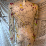 Y2K A.B.S. Orchid Silk Rhinestone Blouse