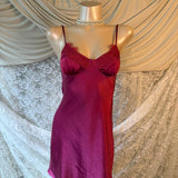 VERGE GIRL Raspberry Satin Slip Dress