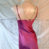 VERGE GIRL Raspberry Satin Slip Dress