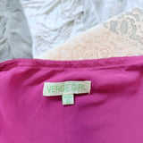 VERGE GIRL Raspberry Satin Slip Dress