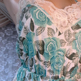 Garlands Blue Rose Lace Teddy
