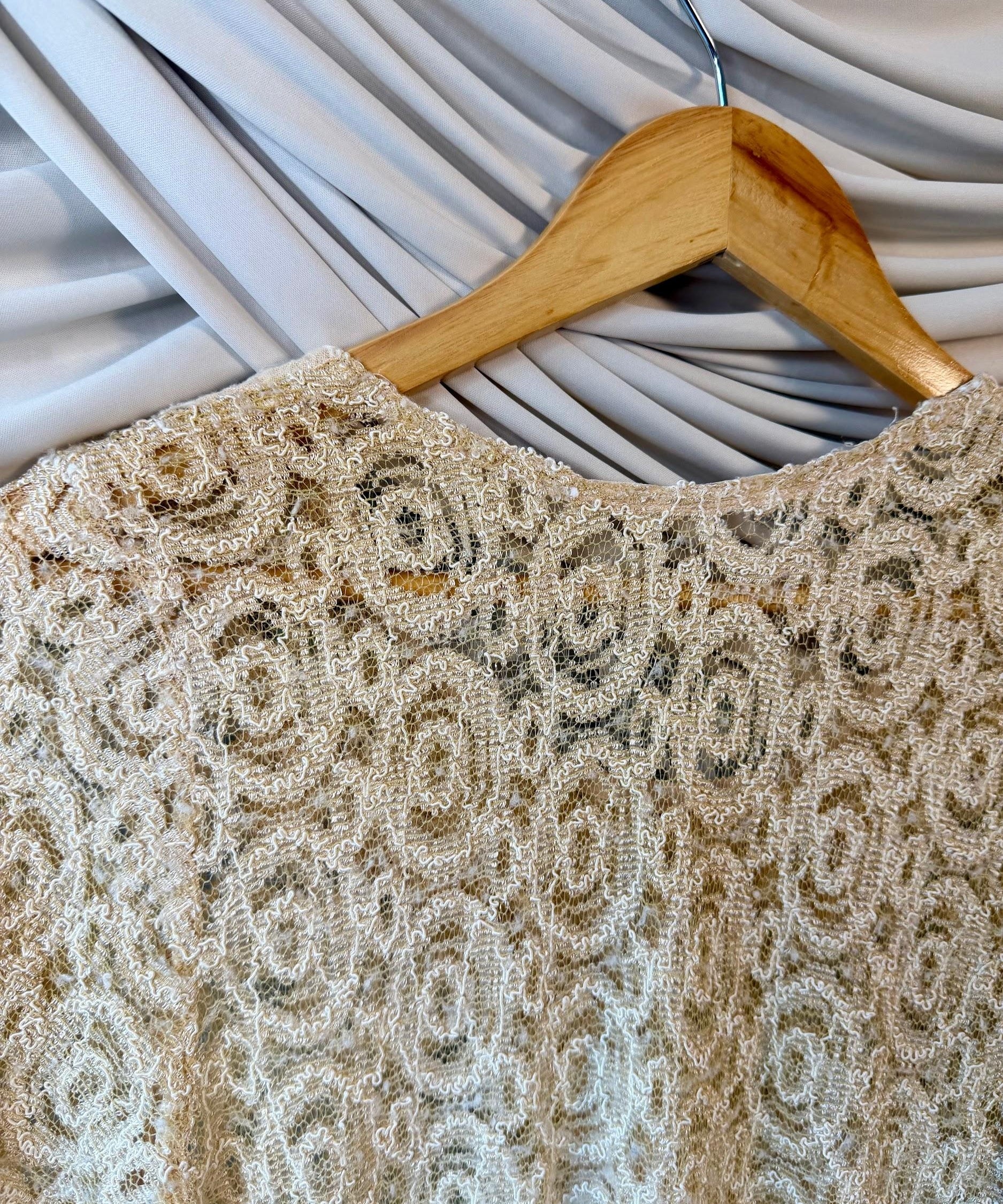 Italian Y2K Patchwork Lace Top