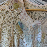 Italian Y2K Patchwork Lace Top