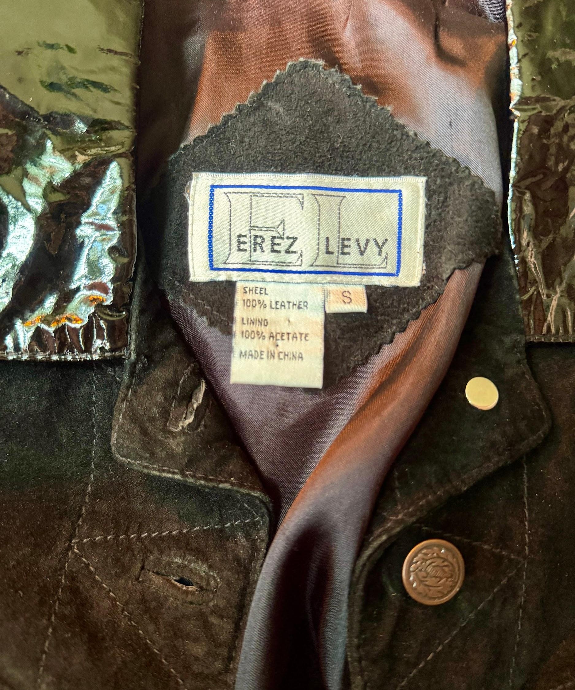 Erez Levy Black Leather & Patent Vest