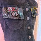 Erez Levy Black Leather & Patent Vest