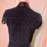 Erez Levy Black Leather & Patent Vest