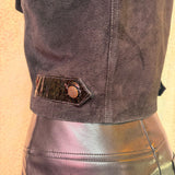 Erez Levy Black Leather & Patent Vest