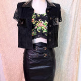Erez Levy Black Leather & Patent Vest