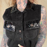 Erez Levy Black Leather & Patent Vest